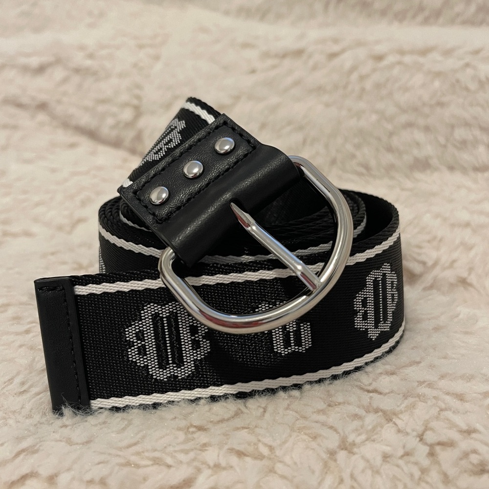 Maje geometric embroidered belt